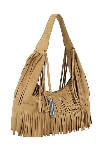Ulrika Design - Fringe Suede Camel