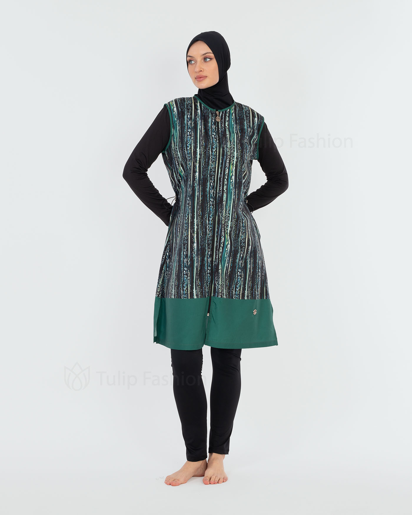 Muslim Swimsuit with hijab - Black
