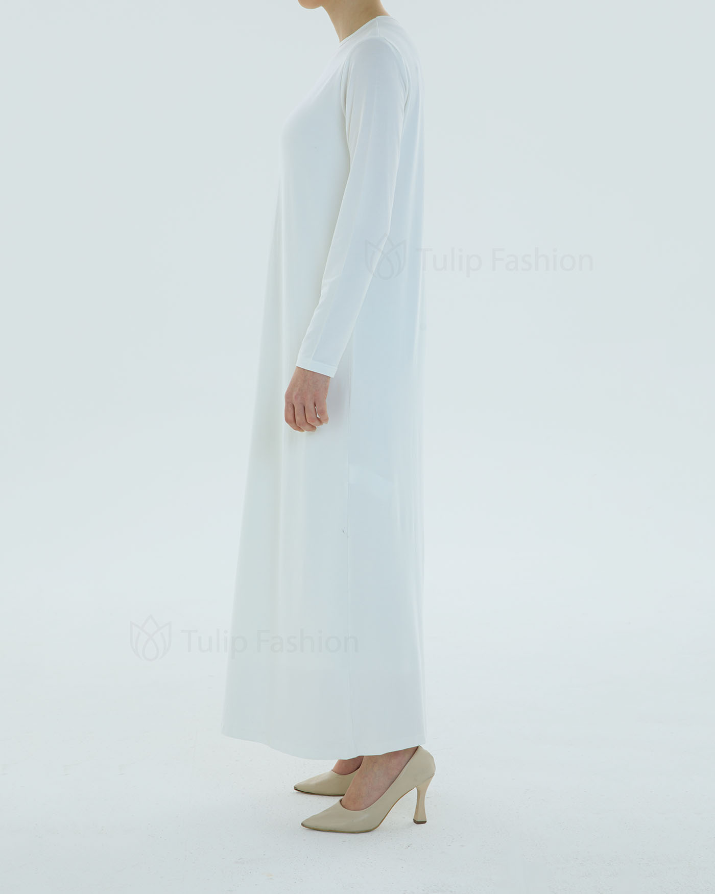 Jerseyklänning Basic - Off-White - 6