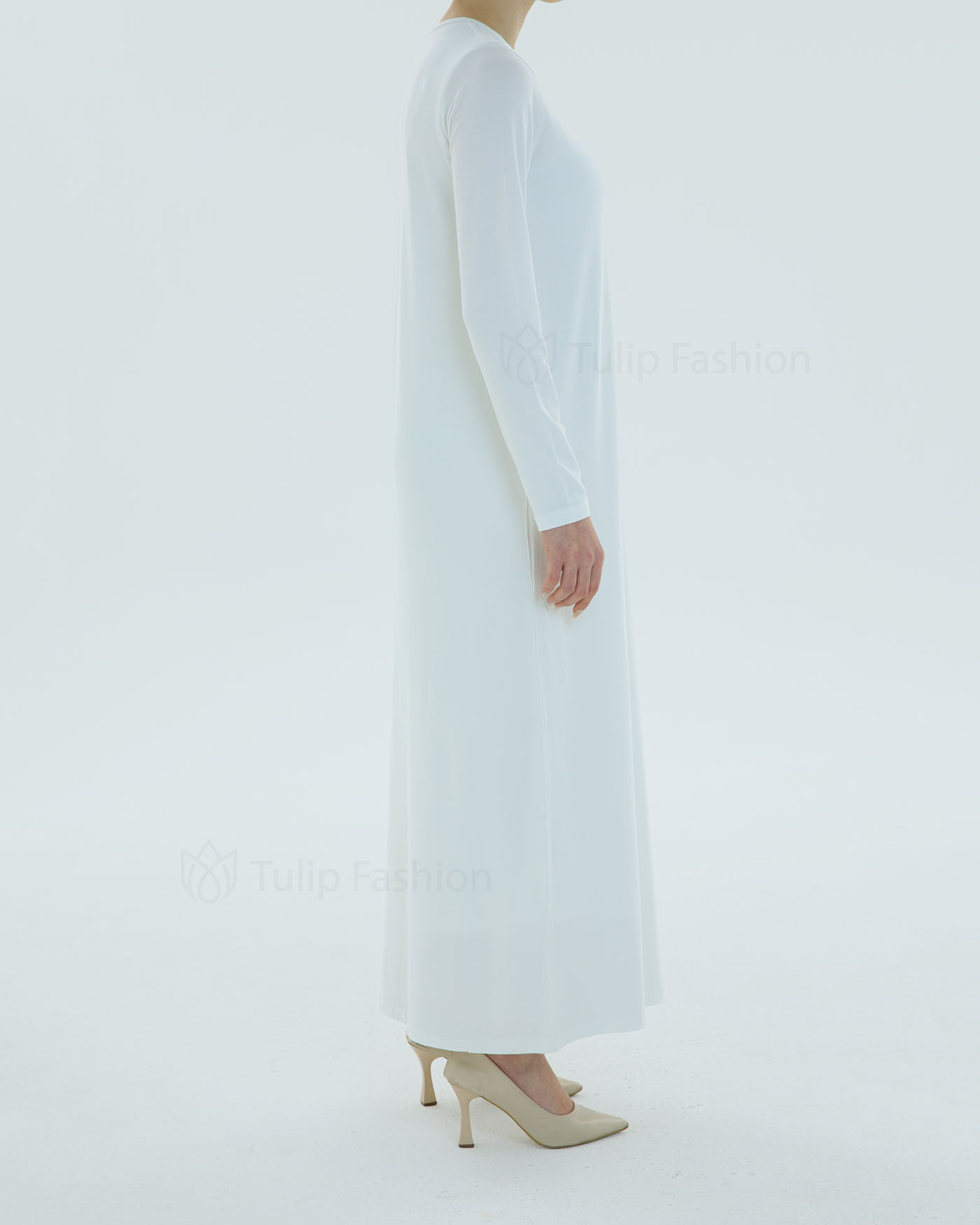 Jerseyklänning Basic - Off-White - 4