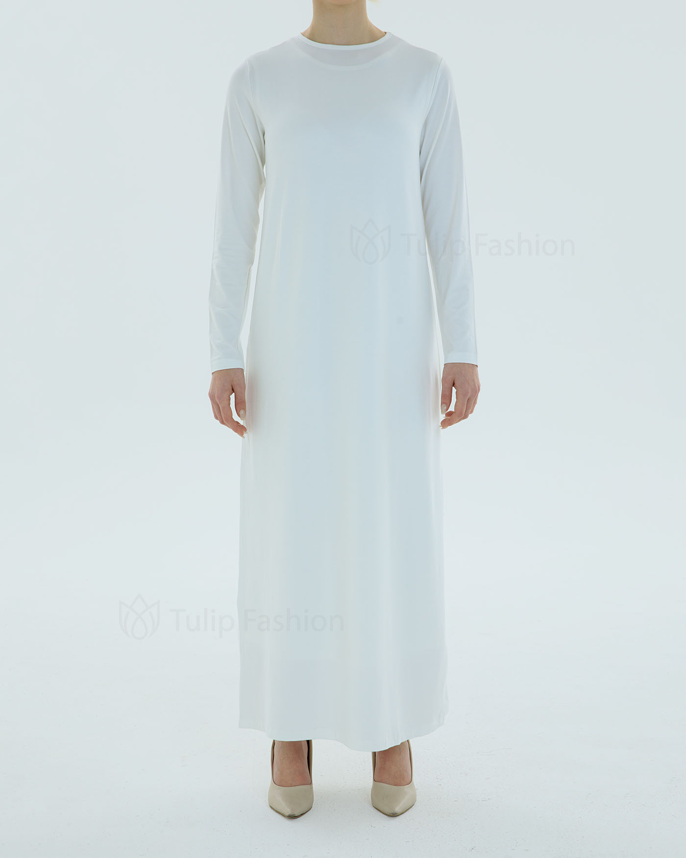 Jerseyklänning Basic - Off-White - 3