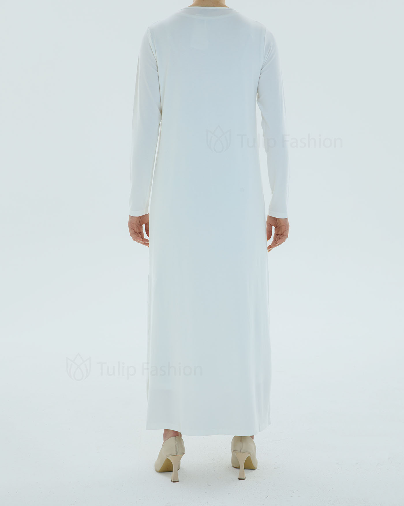 Jerseyklänning Basic - Off-White - 5