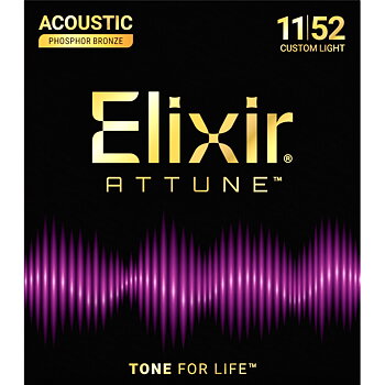 Elixir ATTUNE Acoustic Phosphor Bronze 011-052