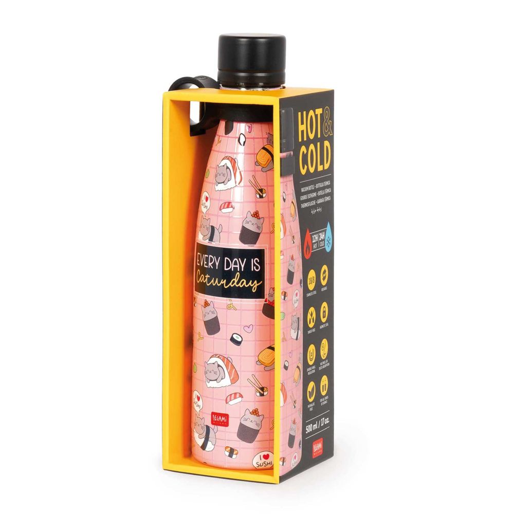 Hot&Cold, Termoflaske/Vakuumflaske, Sushi Cat (500 ml) - 2