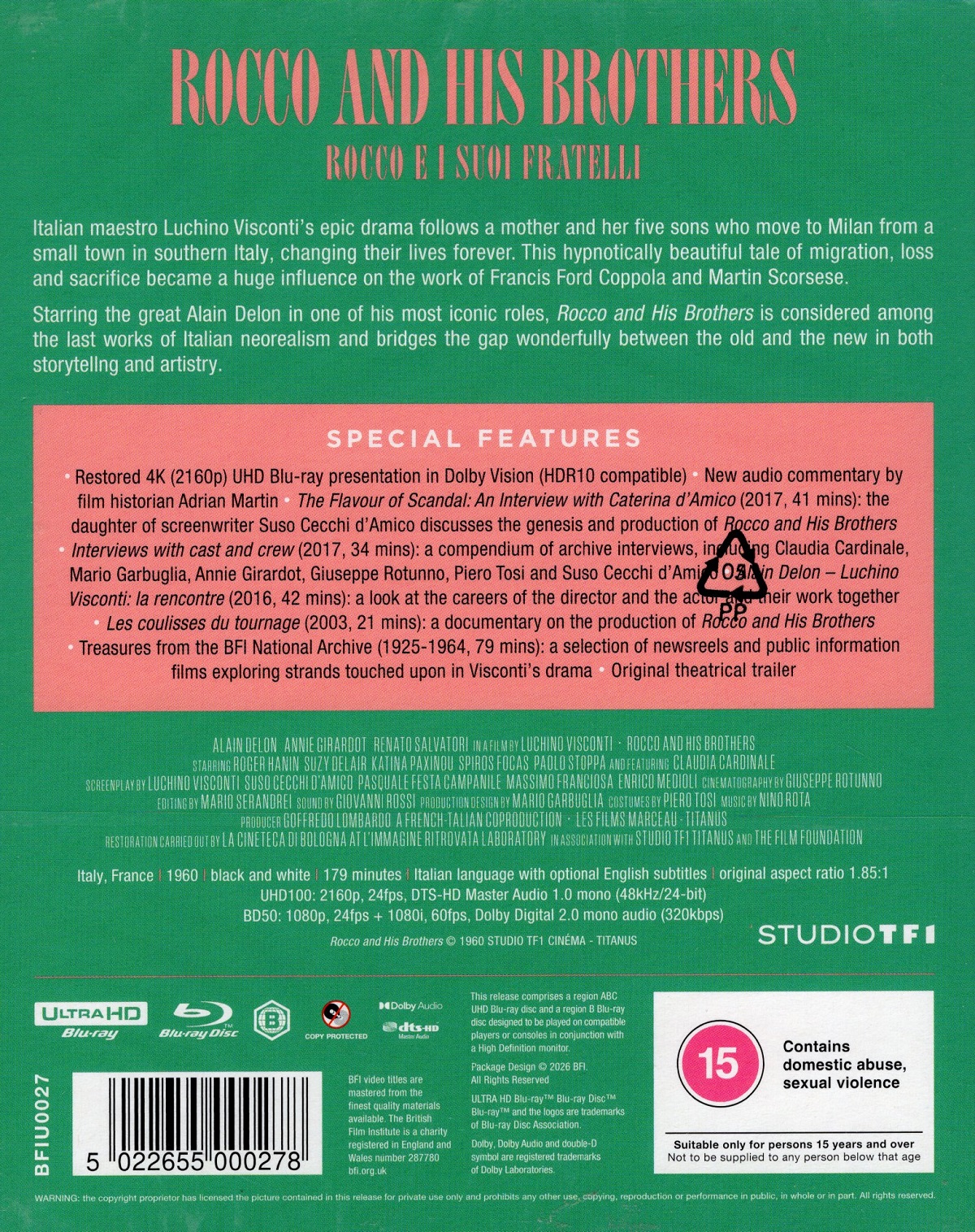 Rocco And His Brothers (ej svensk text) (4K Ultra HD + Blu-ray extramaterial) - 2