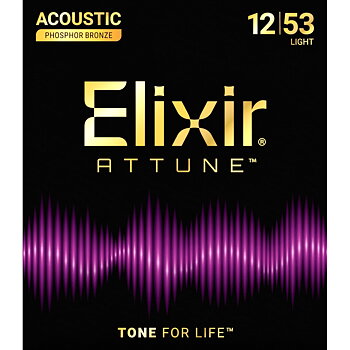 Elixir ATTUNE Acoustic Phosphor Bronze 012-053