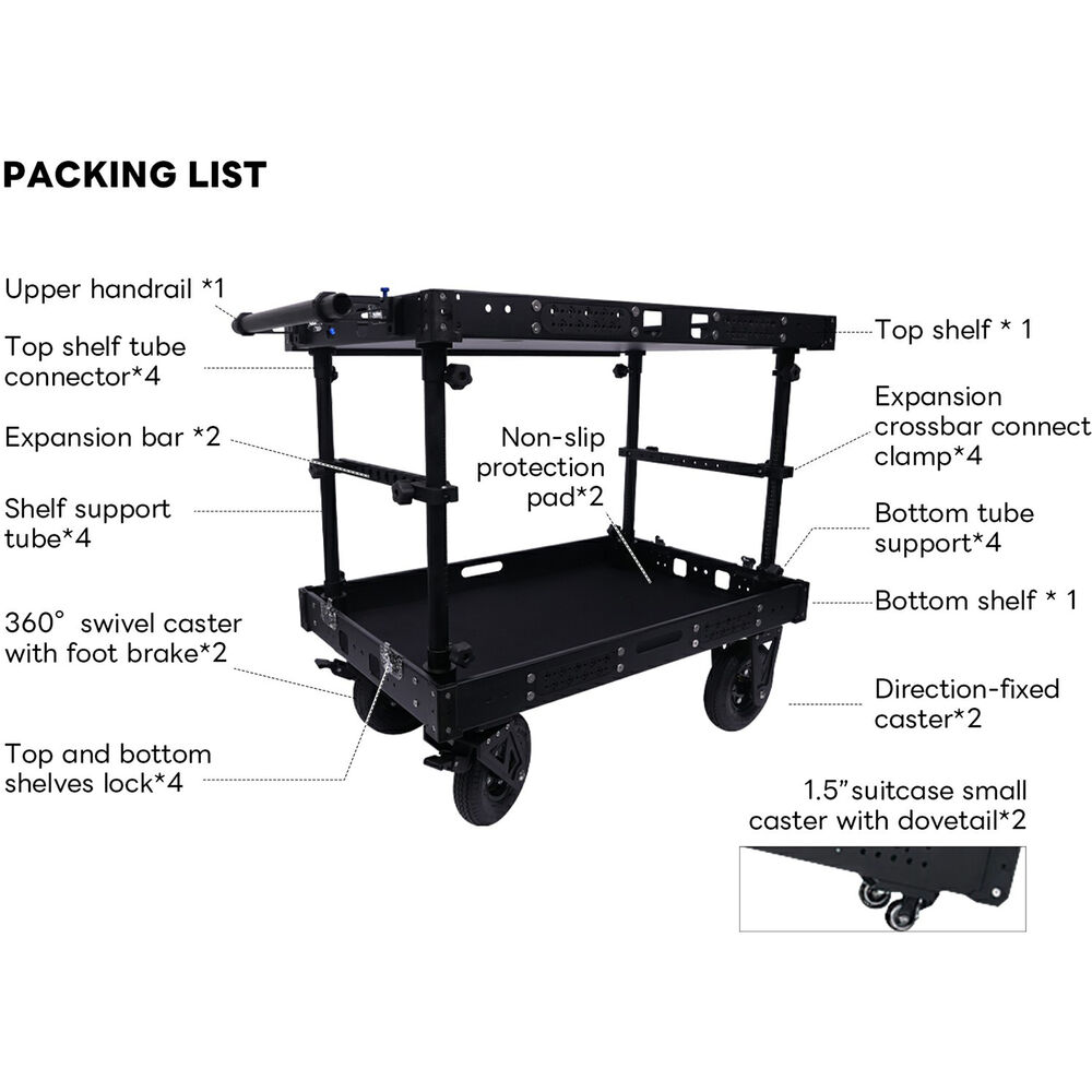 DigitalFoto Solution Limited 38" TITAN Cart with 9" Wheels - 9