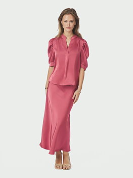 Neo Noir Bovary Skirt Cherry Pink