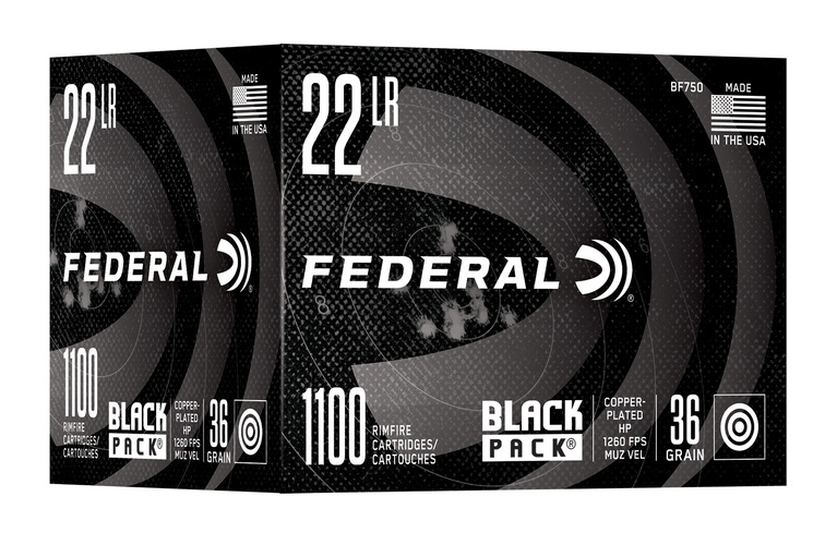 Federal Black .22lr HV Copper-Plated HP 36gr 
