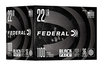Federal Black .22lr HV Copper-Plated HP 36gr 