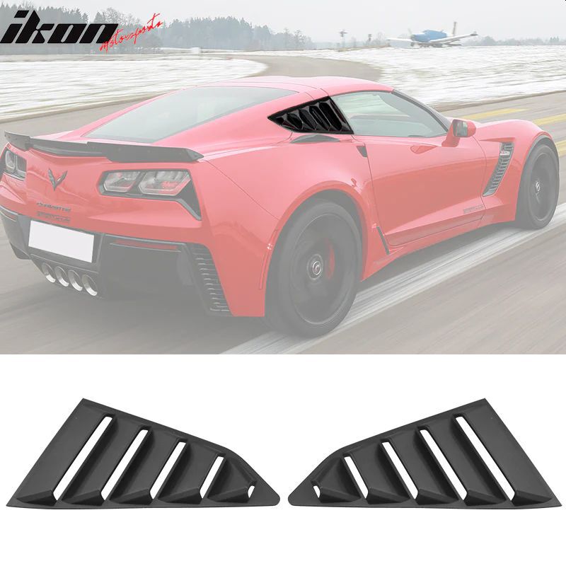 Quarter Window Louvers – Matt Svart - 2