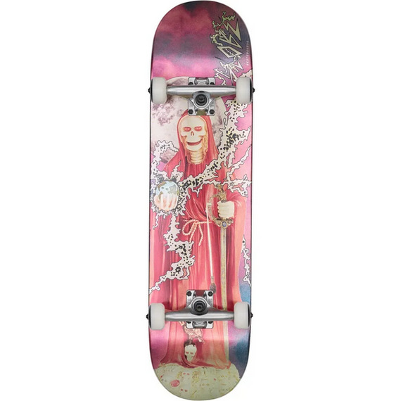 Globe G1 Downtown Doom 8.0" Silver/Red Complete Skateboard