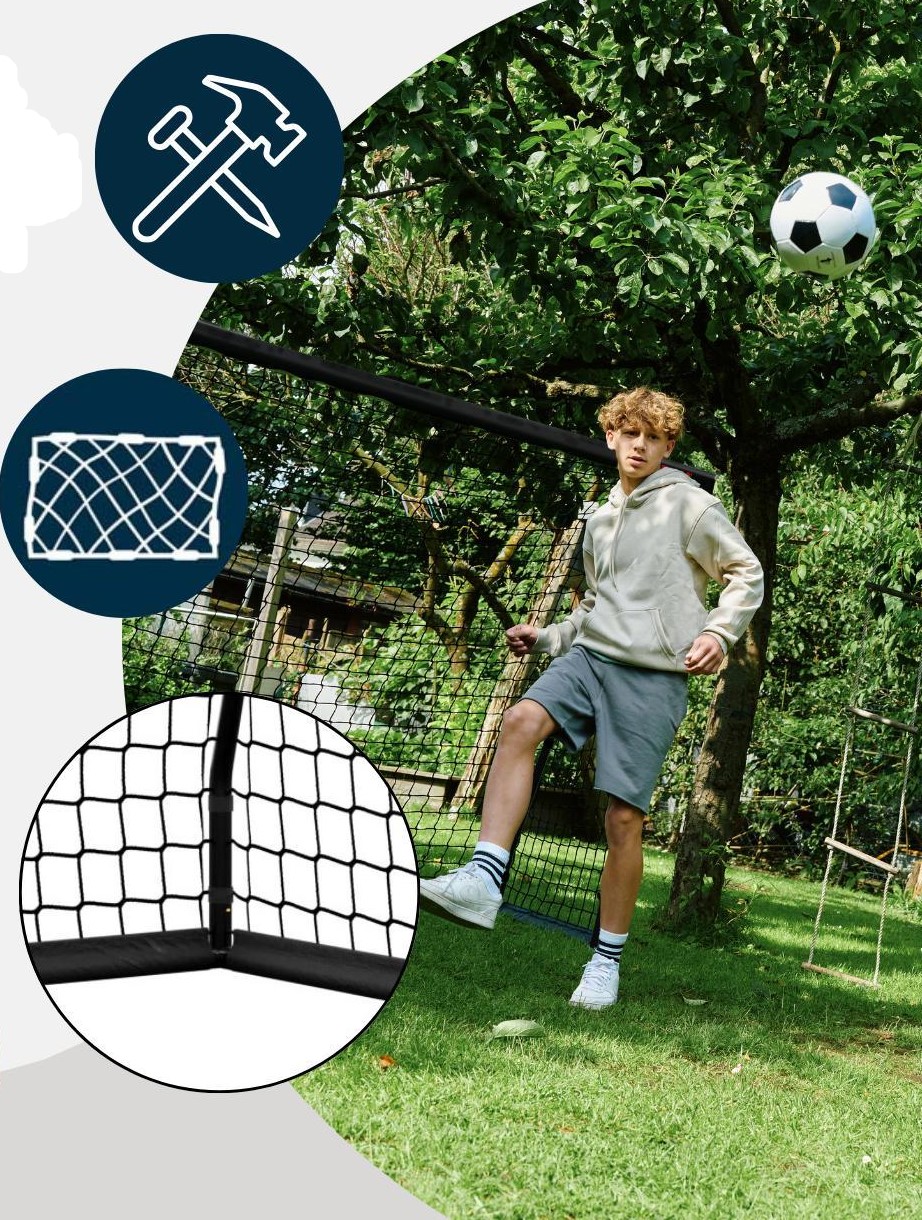 Hudora fotbollsmål Advanced Svart 180x120 (BxH)  - 4