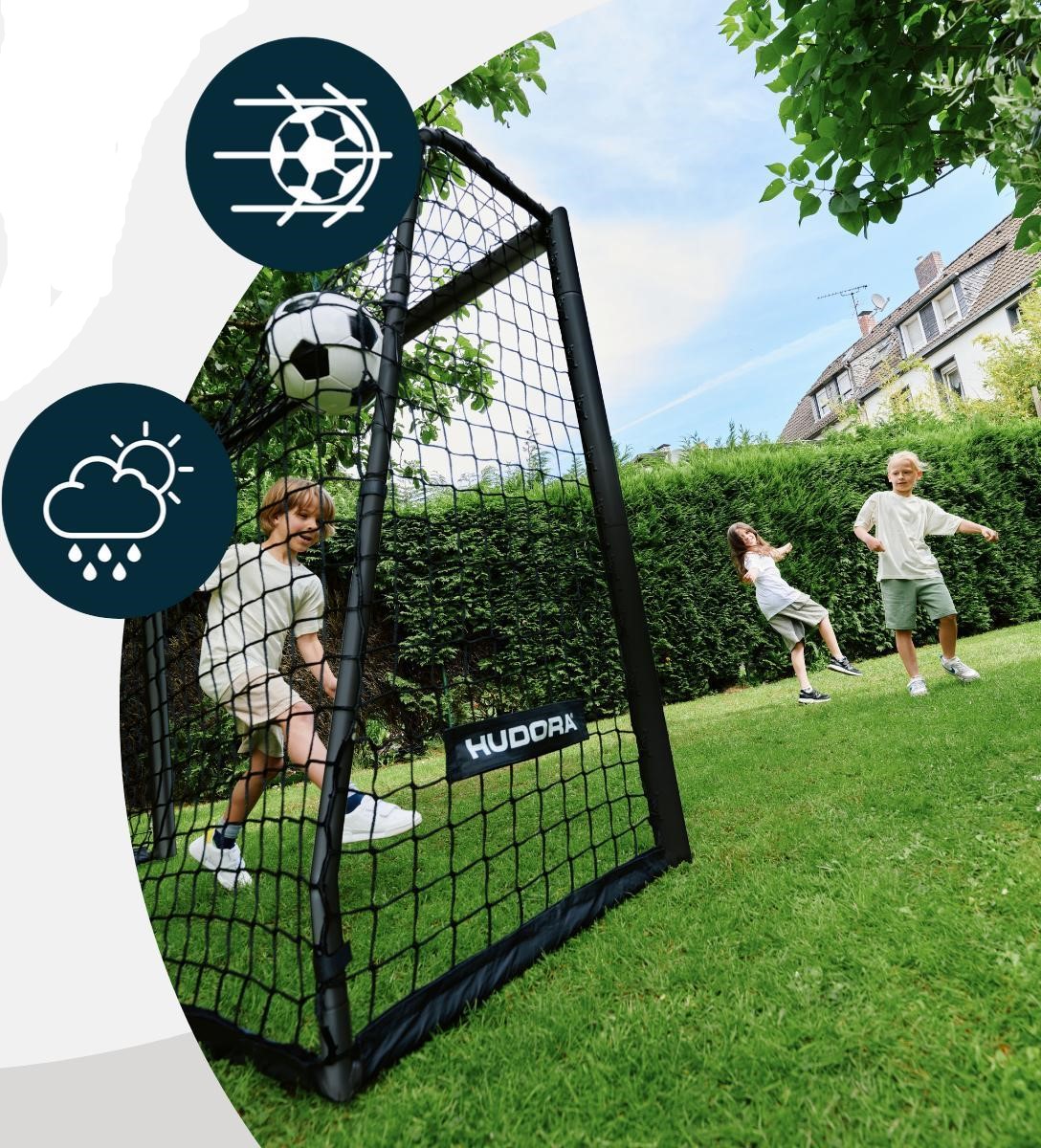 Hudora fotbollsmål Advanced Svart 180x120 (BxH)  - 6