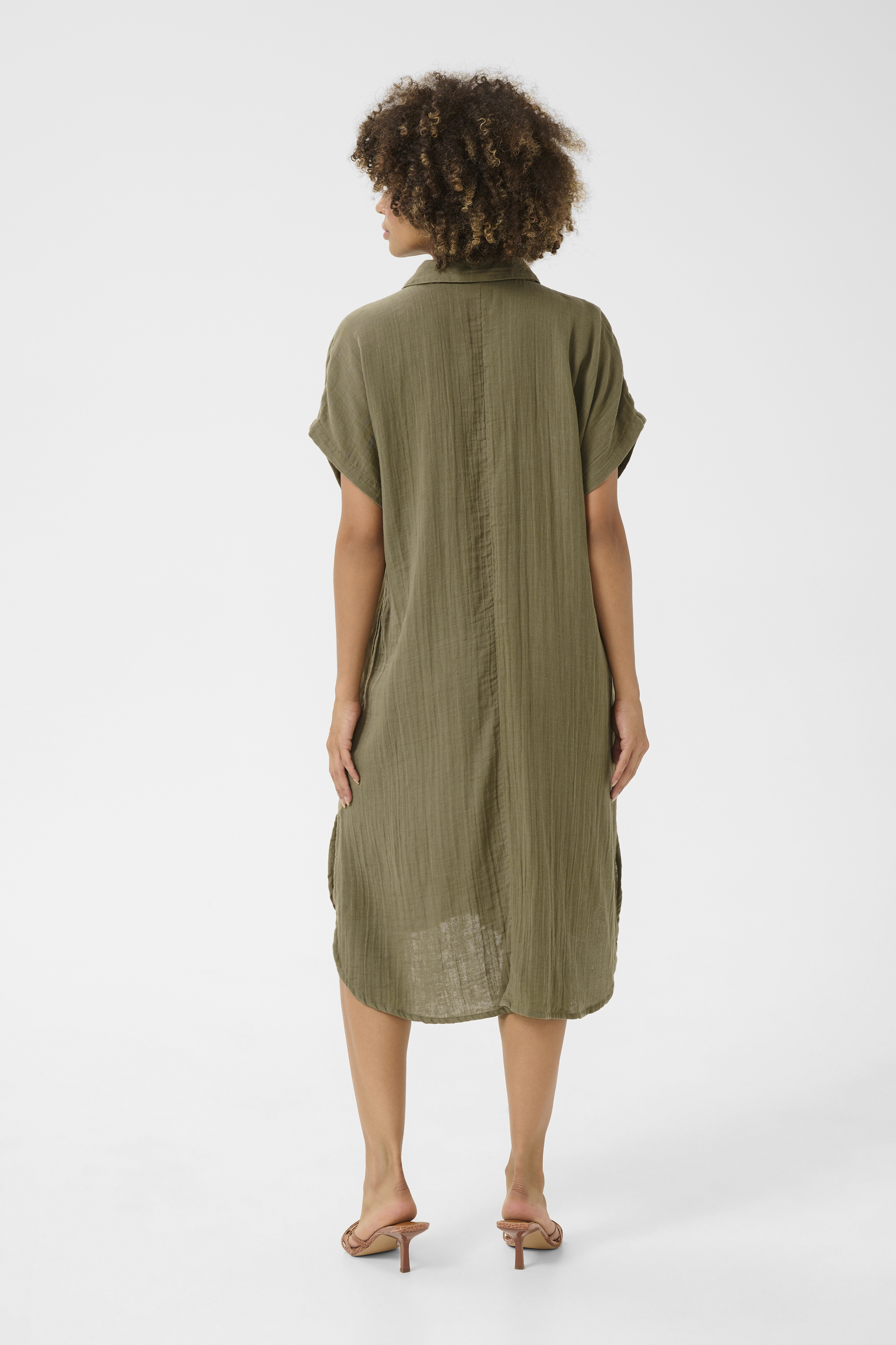 CUelina Kaftan Dress Dusky Green - 6