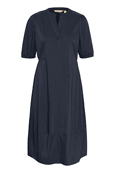 CUantoinett SS Placket Dress Blue Iris