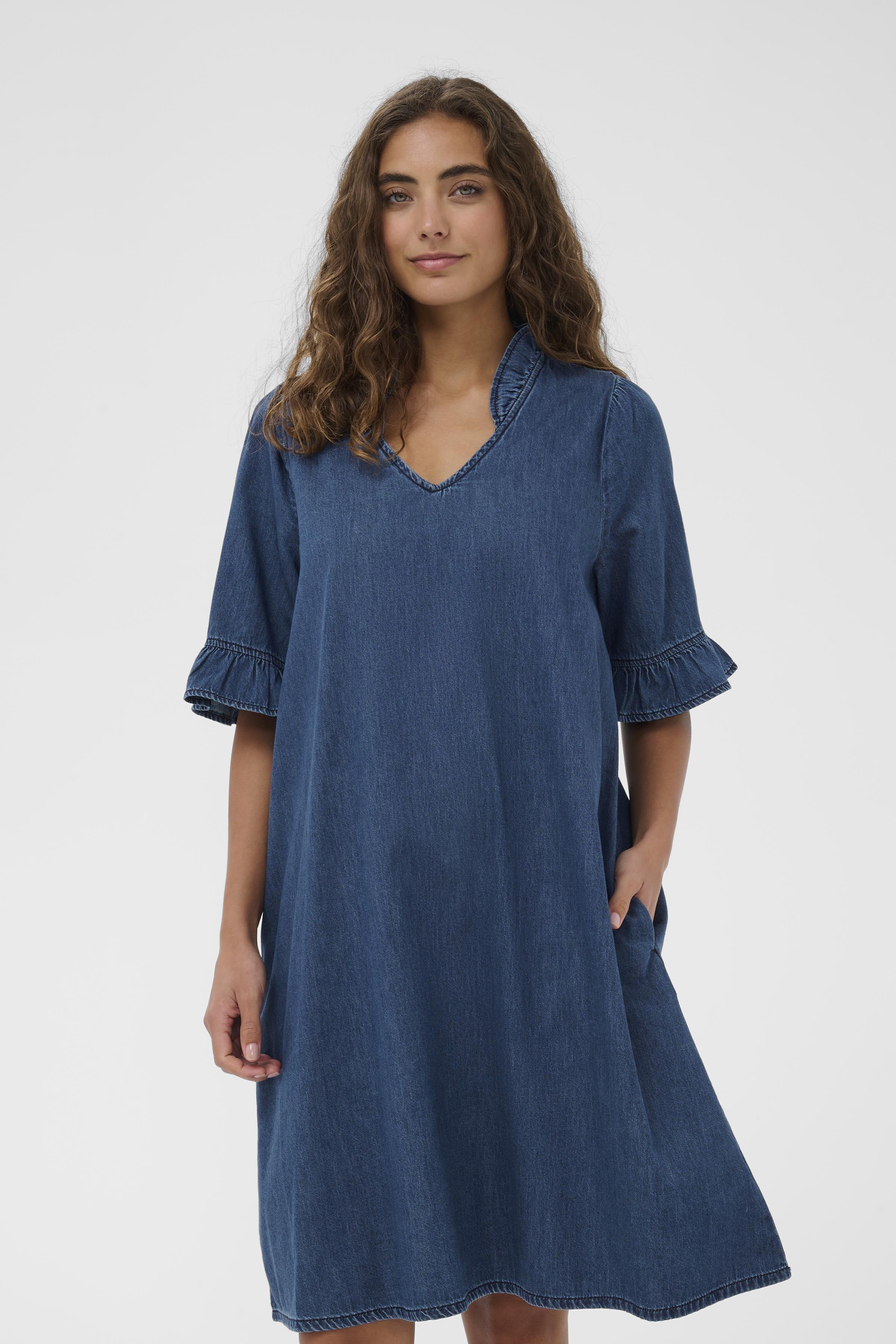 CUlava Arpa Dress Dark Blue Wash - 6
