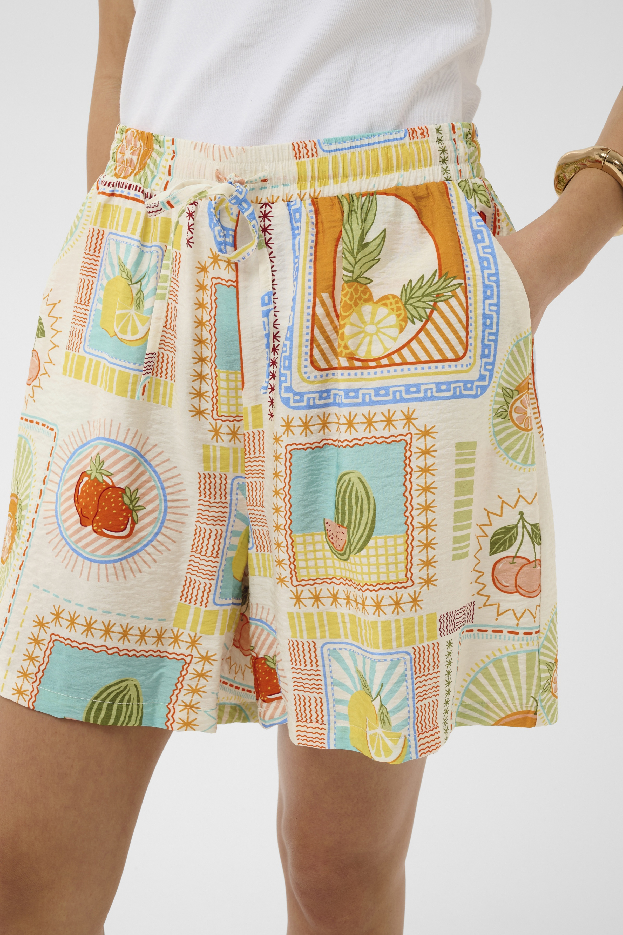 CUorange Shorts Orange Fruits - 3