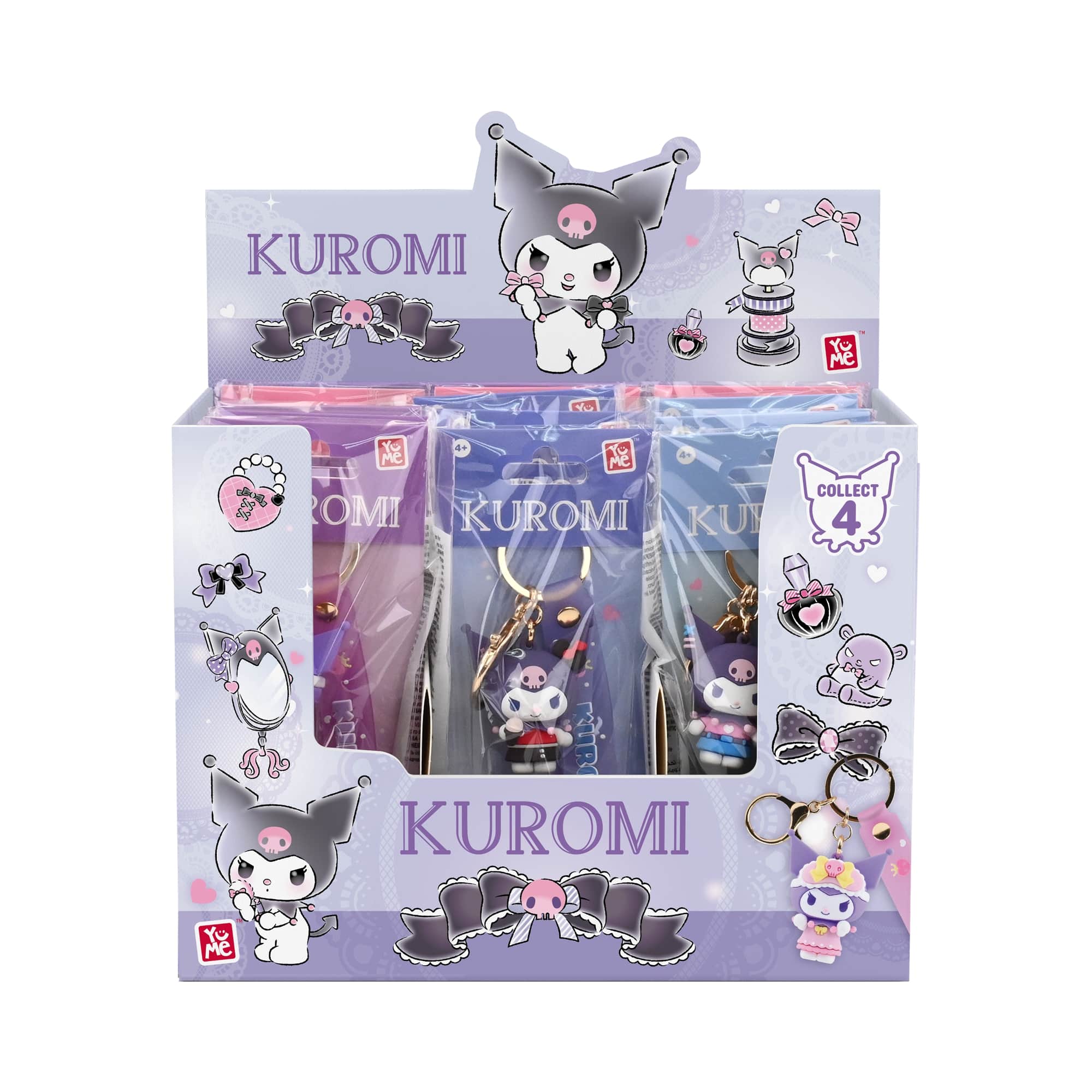Kuromi 3D Nyckelring/Bag Charm med Silikonband - Cute Outfit Series - Coffee Time - 2