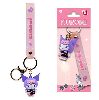Kuromi 3D Nyckelring/Bag Charm med Silikonband - Cute Outfit Series - Party Time