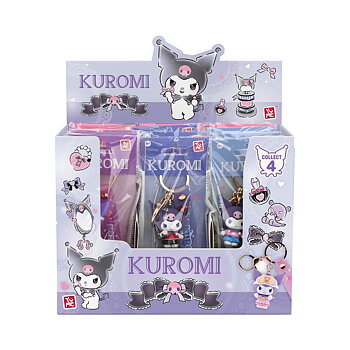 Kuromi 3D Nyckelring/Bag Charm med Silikonband - Cute Outfit Series - Party Time