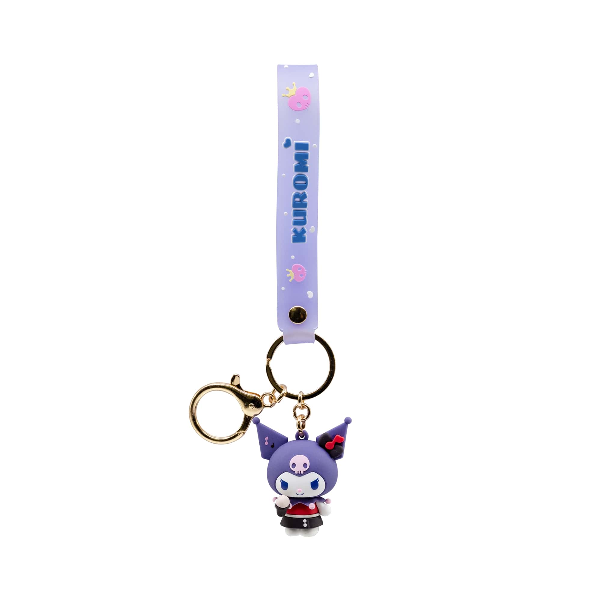 Kuromi 3D Nyckelring/Bag Charm med Silikonband - Cute Outfit Series - Outdoor Time - 3