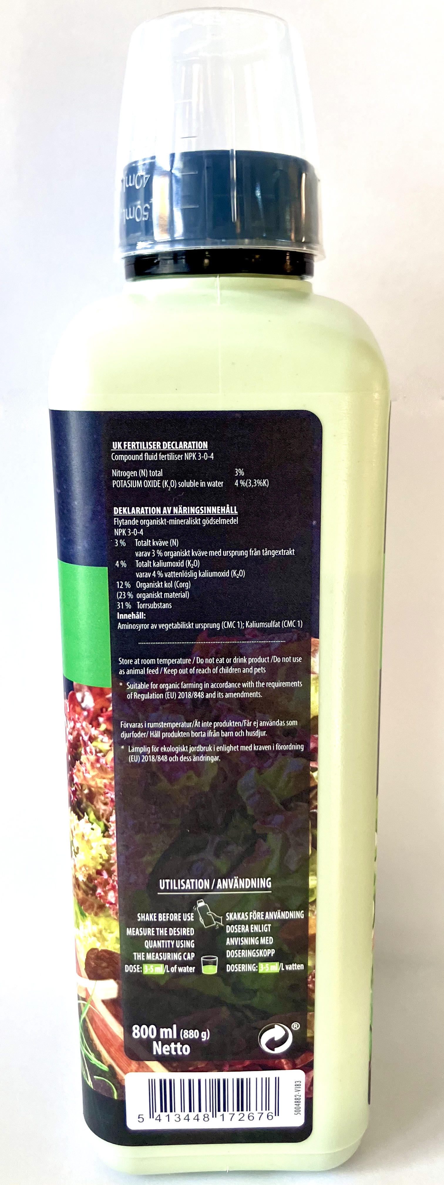 DCM Flytande gödning för Grönsaker & Örter 0,8 L BIO - 5