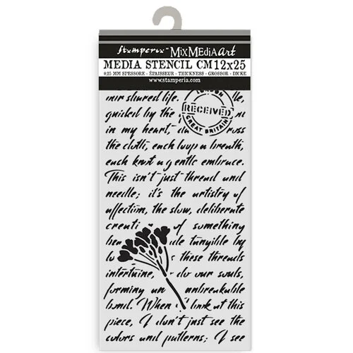 Stamperia - Quiet Days Collection - Stencils - Manuscript