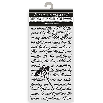 Stamperia - Quiet Days Collection - Stencils - Manuscript