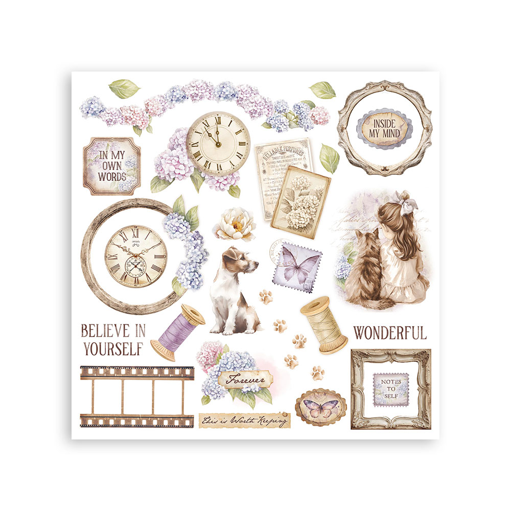 Rub on kit cm 15,5x15,5 - 6 pages Quiet Days - 3