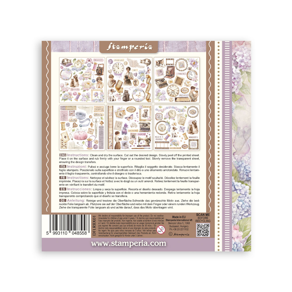 Rub on kit cm 15,5x15,5 - 6 pages Quiet Days - 4