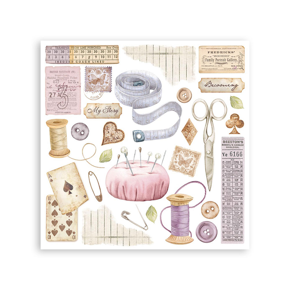 Rub on kit cm 15,5x15,5 - 6 pages Quiet Days - 8