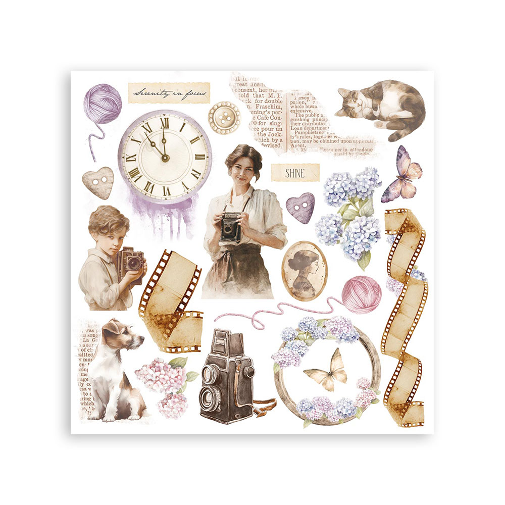Rub on kit cm 15,5x15,5 - 6 pages Quiet Days - 6