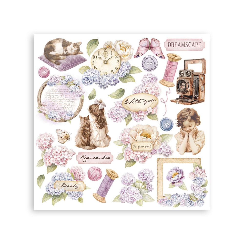 Rub on kit cm 15,5x15,5 - 6 pages Quiet Days - 2
