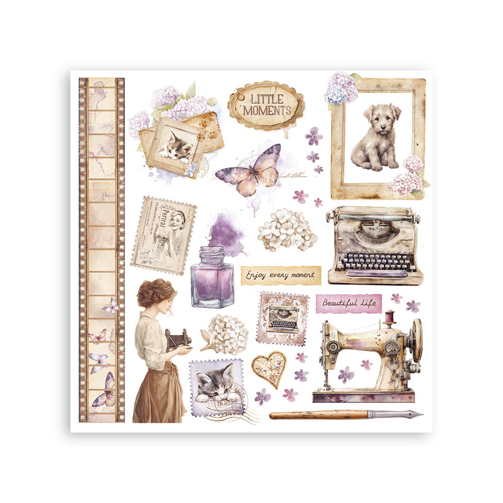 Rub on kit cm 15,5x15,5 - 6 pages Quiet Days - 9