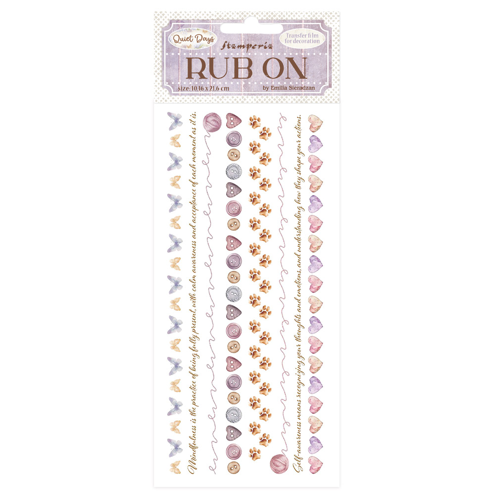 Rub-on cm 10,16x21,6 - Quiet Days cozy borders