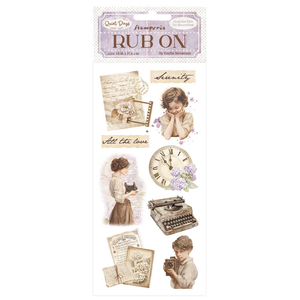 Rub-on cm 10,16x21,6 - Quiet Days vintage treasures 