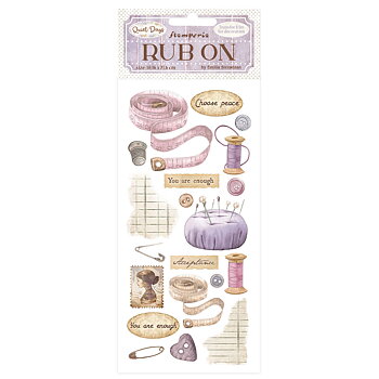 Rub-on cm 10,16x21,6 - Quiet Days sewing