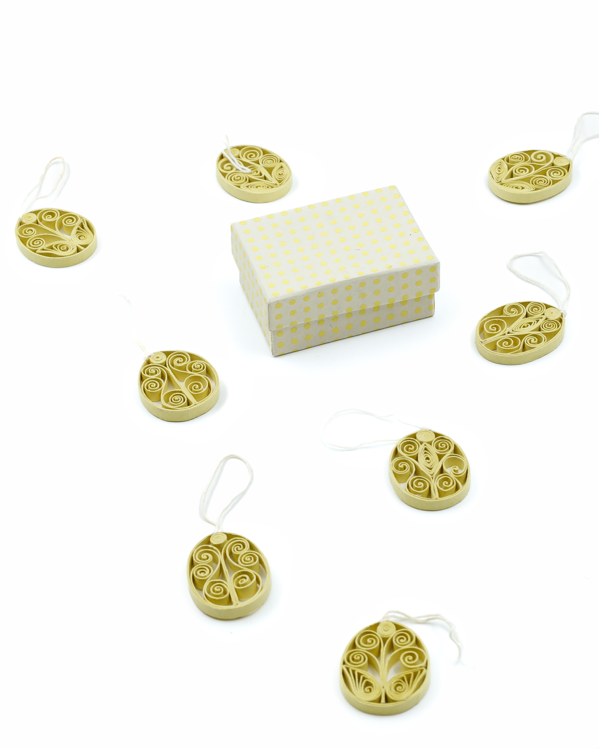 Quilled eggs
