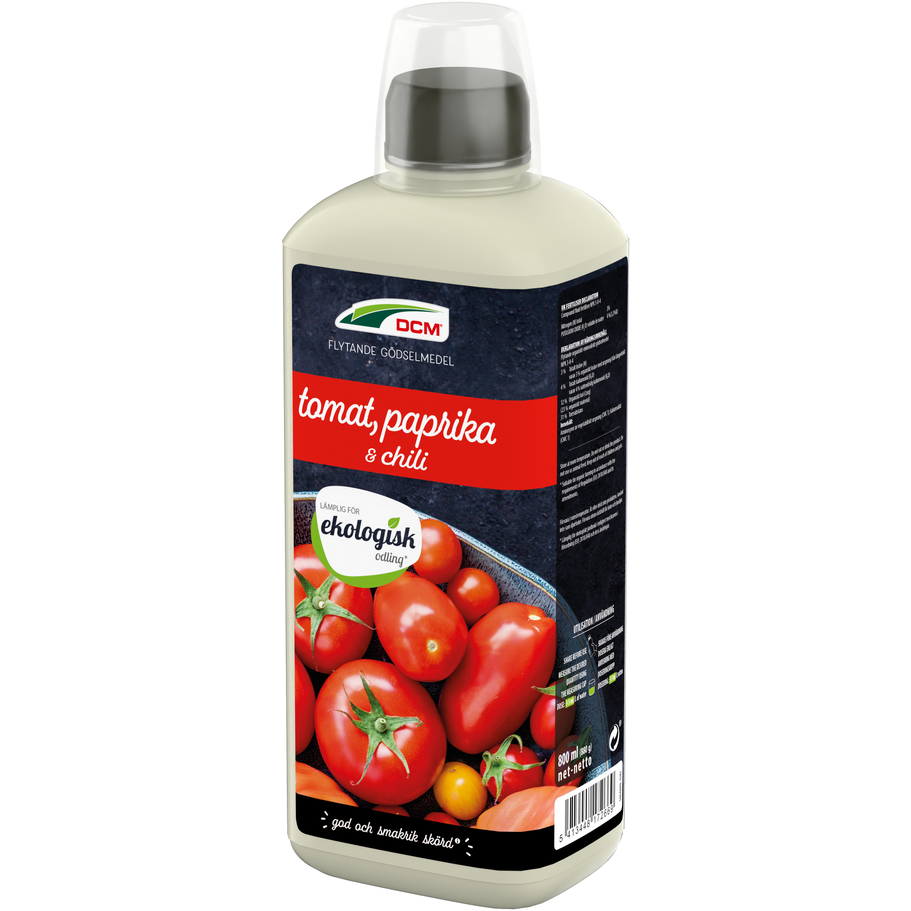 DCM Flytande gödning för Tomat & Chili  0,8 L BIO - 2