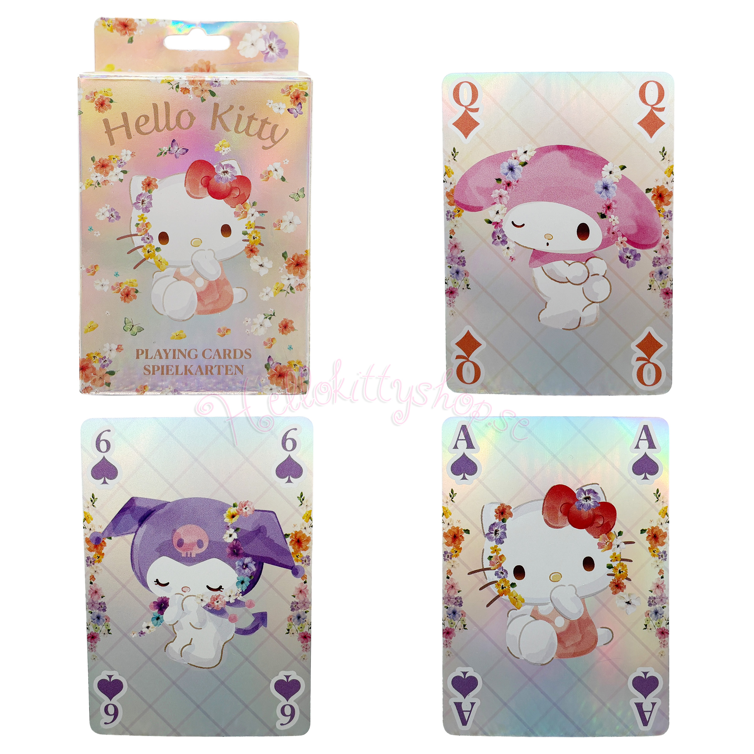 Hello Kitty and Friends - Holografiska Spelkort - Pastel Vivid - Kortlek med 54 st Kort