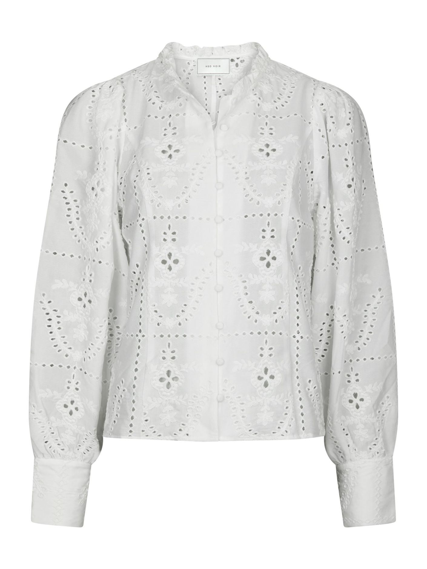 Neo Noir  - Gilda Embroidery Blouse White - 9