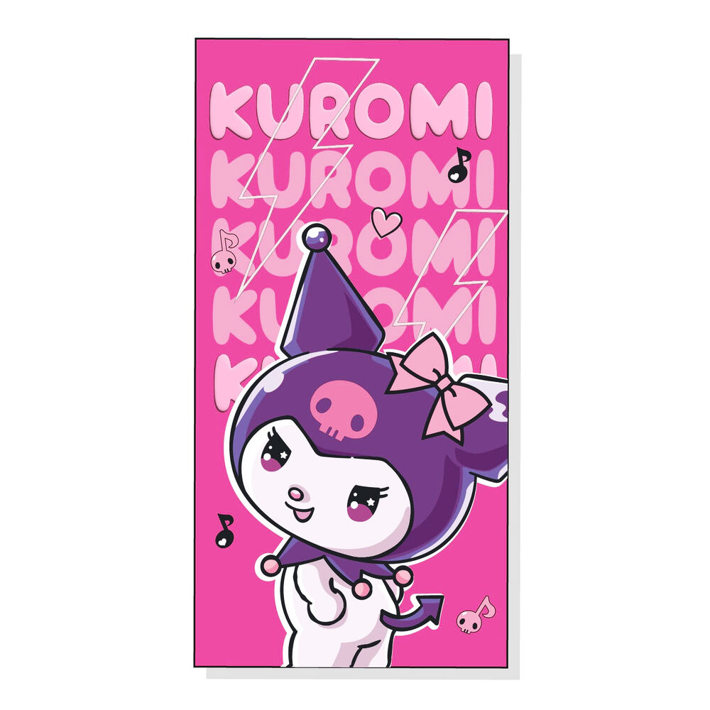 Kuromi Rosa Badhandduk - 70 x 140 cm