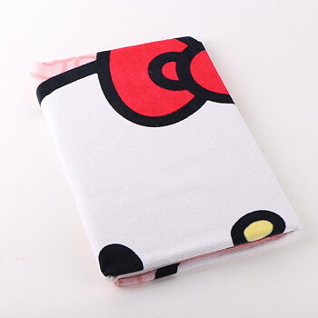 Hello Kitty Badhandduk i Rosa 100% Bomull - 70 x 140 cm