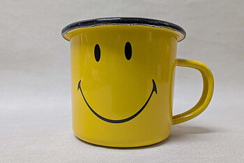 Smiley Enamel Mug 8x8 cm