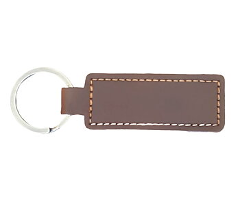 Nyckelbricka läder brun