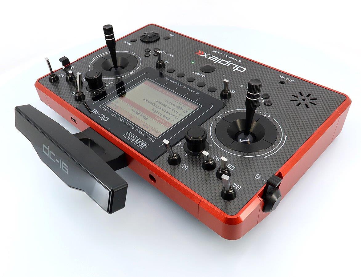 JETI Transmitter Duplex DC-16 II.- Carbon Line RED Lacquered - 9