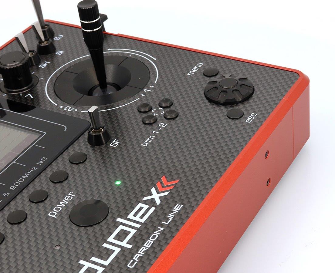 JETI Transmitter Duplex DC-16 II.- Carbon Line RED Lacquered - 12
