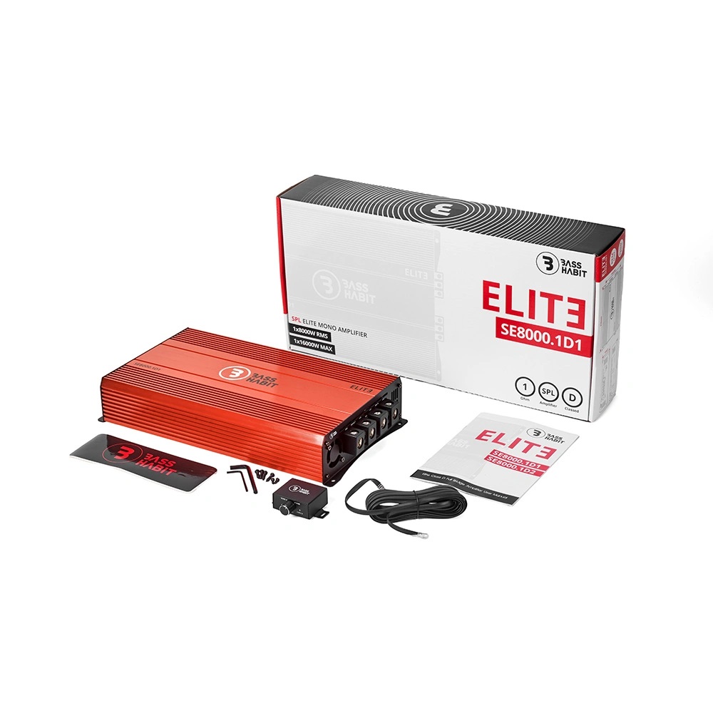 Bass Habit SPL ELITE 8000.1D1, extremt strömstarkt monoblock - 6