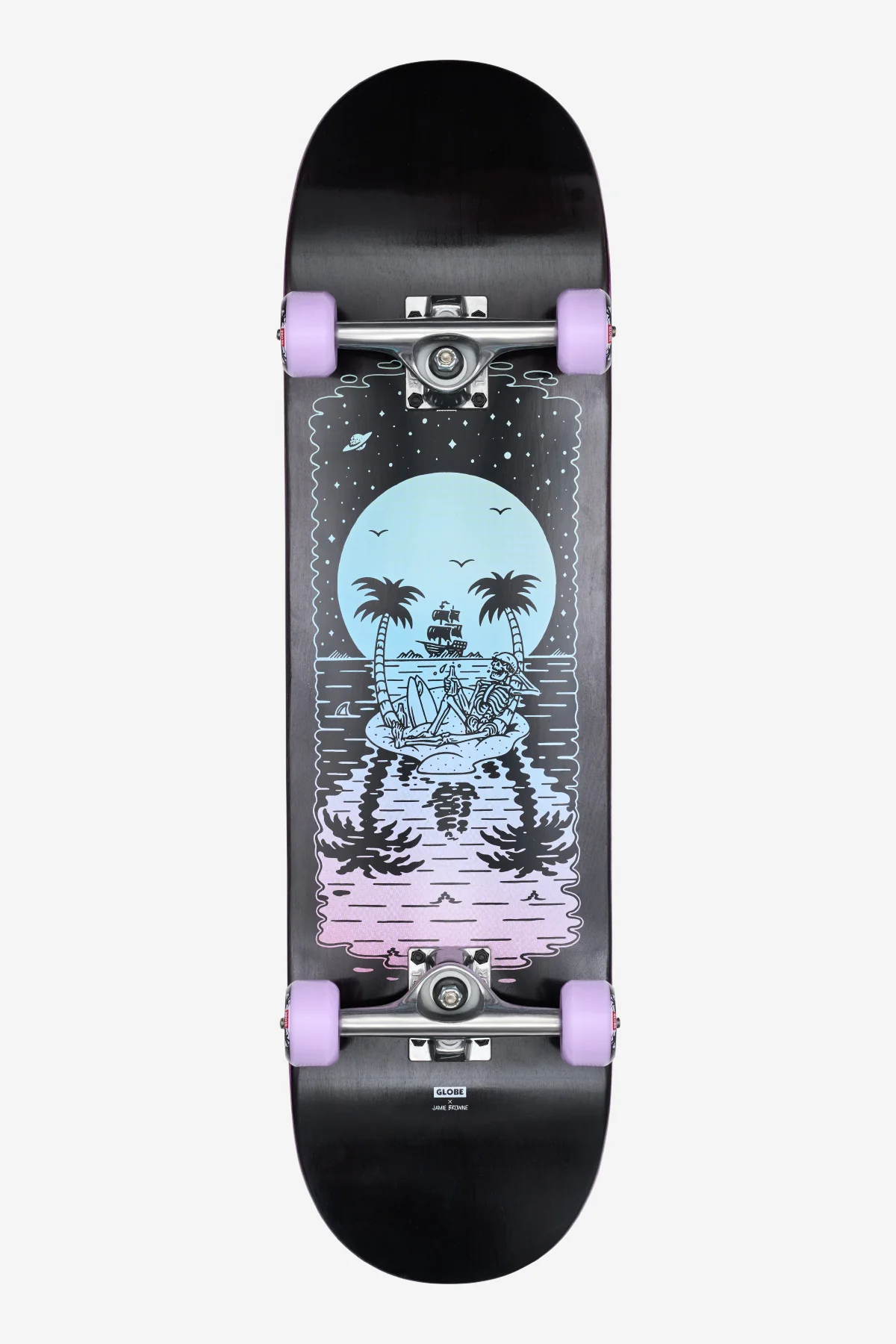 Globe G2 Reflection 8.5" Black/Purple Komplett Skateboard